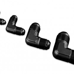 Adapter AN4 90' male-male coupler hose fitting Black
