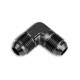 Adapter AN4 90' male-male coupler hose fitting Black