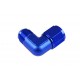 Adapter AN4 90' female-male coupler hose fitting Blue