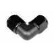 Adapter AN4 90' female-female coupler hose fitting Black