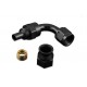 AN -4 AN4 JIC 90' Degree PTFE Fuel Oil Fitting hose end Black