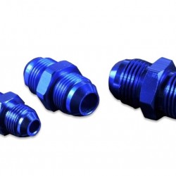 AN4 MALE to AN4 MALE JIC hose fitting adapter Blue