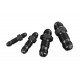 Adapter AN4 JIC bulkhead straight male hose fitting Black