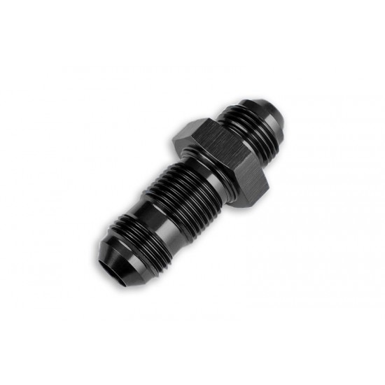 Adapter AN4 JIC bulkhead straight male hose fitting Black