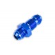 Adapter AN4 JIC bulkhead straight male hose fitting Blue
