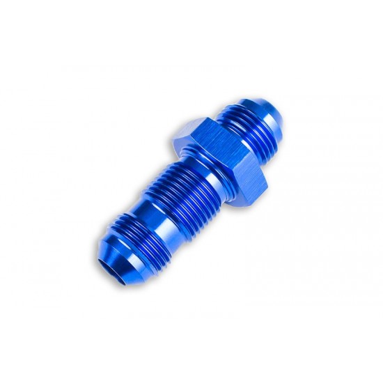 Adapter AN4 JIC bulkhead straight male hose fitting Blue