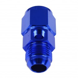 AN4 AN-4 Female-male inc Inline port 1/8 NPT Fuel Oil Pressure Gauge T-Piece Adapter Blue