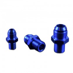 AN-6 AN6 JIC Flare to 1/4 NPT straight hose fitting adapter Blue