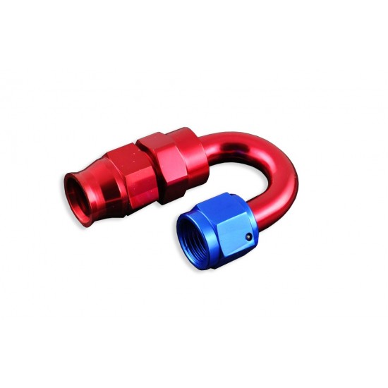 AN -6 AN6 JIC 180' Degree PTFE Fuel Oil Fitting hose end Red