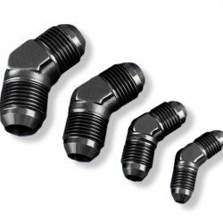 Adapter AN6 45' male-male coupler hose fitting Black