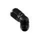 Adapter AN6 45' female-male coupler hose fitting Black
