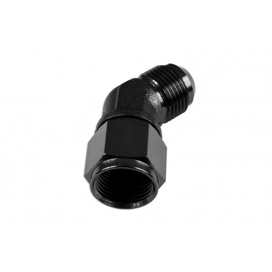 Adapter AN6 45' female-male coupler hose fitting Black