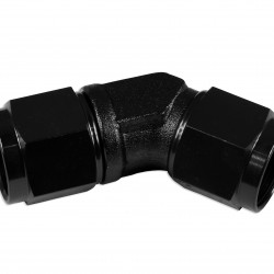 Adapter AN6 45' female-female coupler hose fitting Black