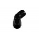 Adapter AN6 45' female-female coupler hose fitting Black