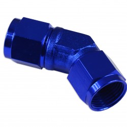 Adapter AN6 45' female-female coupler hose fitting Blue
