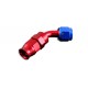 AN -6 AN6 JIC 45' Degree PTFE Fuel Oil Fitting hose end Red