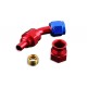 AN -6 AN6 JIC 45' Degree PTFE Fuel Oil Fitting hose end Red