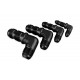 Adapter AN6 JIC bulkhead 90' male fuel hose fitting Black