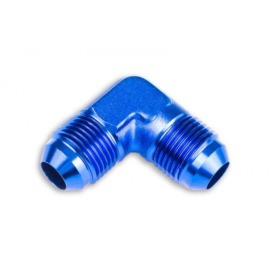 Adapter AN6 90' male-male coupler hose fitting Blue