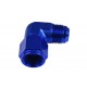 Adapter AN6 90' female-male coupler hose fitting Blue