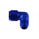 Adapter AN6 90' female-male coupler hose fitting Blue
