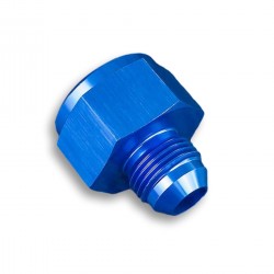 Adapter AN6 female to AN4 male JIC reducer hose fitting Blue