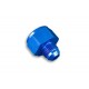 Adapter AN6 female to AN4 male JIC reducer hose fitting Blue