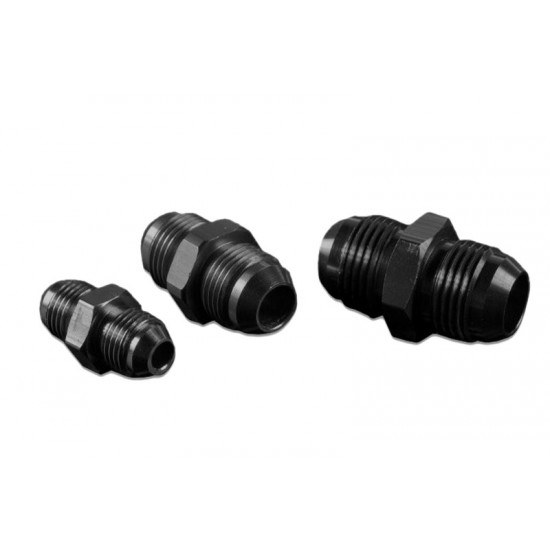 AN6 MALE to AN6 MALE JIC hose fitting adapter Black