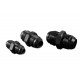 AN6 MALE to AN6 MALE JIC hose fitting adapter Black