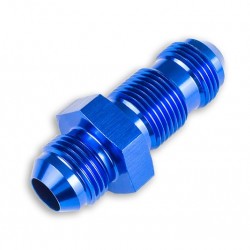 Adapter AN6 JIC bulkhead straight male hose fitting Blue