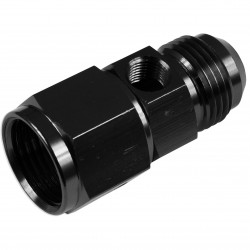 AN6 AN-6 Female-male inc Inline port 1/8 NPT Fuel Oil Pressure Gauge T-Piece Adapter Black