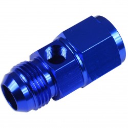 AN6 AN-6 Female-male inc Inline port 1/8 NPT Fuel Oil Pressure Gauge T-Piece Adapter Blue