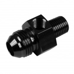 AN8 AN -8 to 1/4 NPT inline 1/8 NPT fuel oil adapter Black