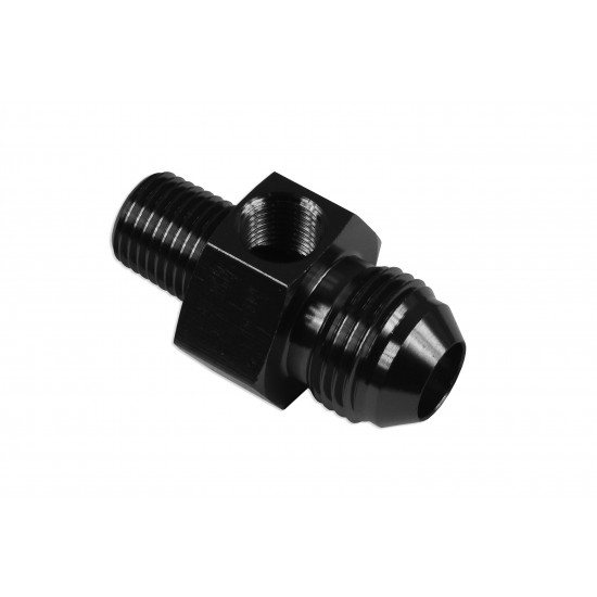 AN8 AN -8 to 1/4 NPT inline 1/8 NPT fuel oil adapter Black