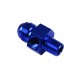 AN8 AN -8 to 1/4 NPT inline 1/8 NPT fuel oil adapter Blue