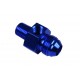 AN8 AN -8 to 1/4 NPT inline 1/8 NPT fuel oil adapter Blue