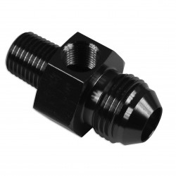 AN8 AN -8 to 3/8 NPT inline 1/8 NPT fuel oil adapter Black