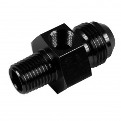 AN8 AN -8 to 3/8 NPT inline 1/8 NPT fuel oil adapter Black