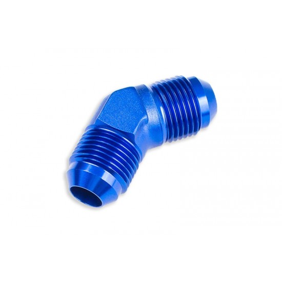 Adapter AN8 45' male-male coupler hose fitting Blue