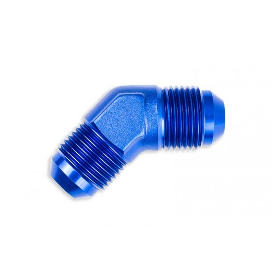 Adapter AN8 45' male-male coupler hose fitting Blue