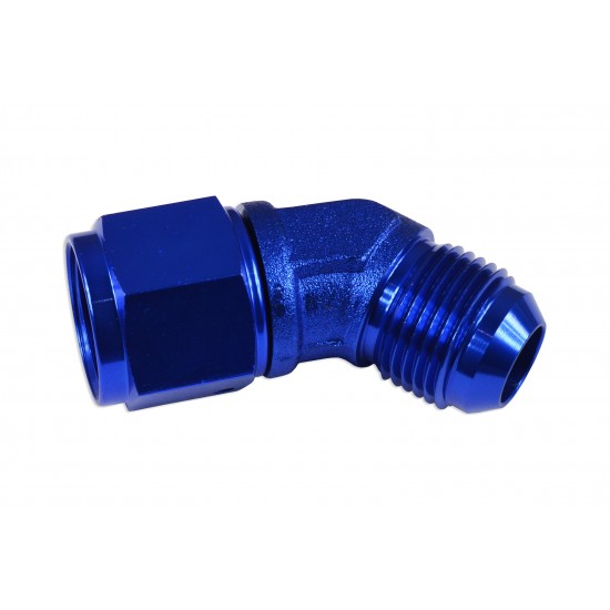 Adapter AN8 45' female-male coupler hose fitting Blue