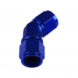 Adapter AN8 45' female-female coupler hose fitting Blue