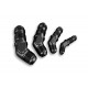 Adapter AN8 JIC bulkhead 45' male fuel hose fitting Black