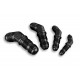 Adapter AN8 JIC bulkhead 45' male fuel hose fitting Black