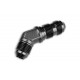 Adapter AN8 JIC bulkhead 45' male fuel hose fitting Black