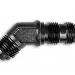 Adapter AN8 JIC bulkhead 45' male fuel hose fitting Black