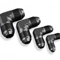 Adapter AN8 90' male-male coupler hose fitting Black