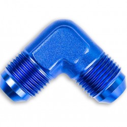 Adapter AN8 90' male-male coupler hose fitting Blue