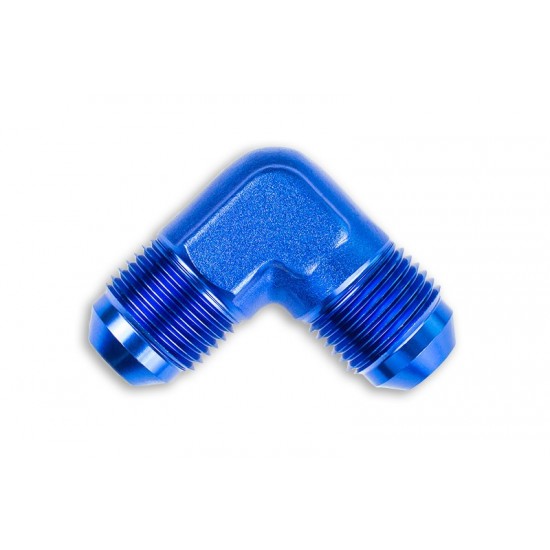 Adapter AN8 90' male-male coupler hose fitting Blue