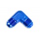 Adapter AN8 90' male-male coupler hose fitting Blue